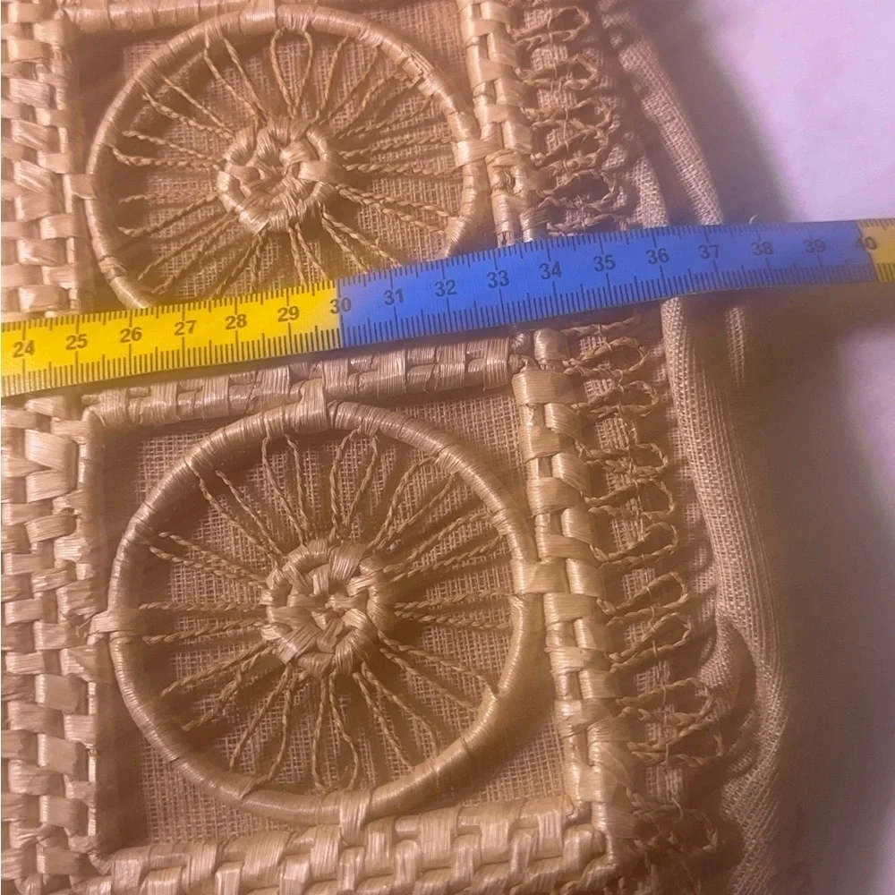 Elegant Tan Woven Women's Bag